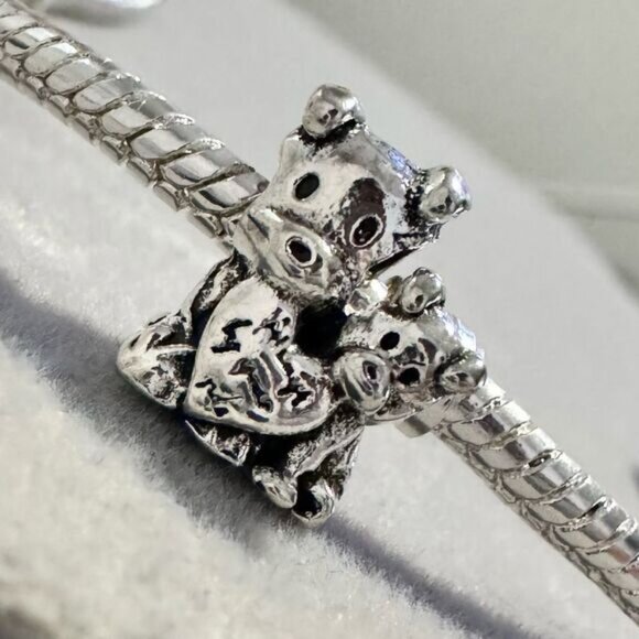 Teddy Bear Charm 925‎ STAMPED fits PANDORA - Picture 1 of 9